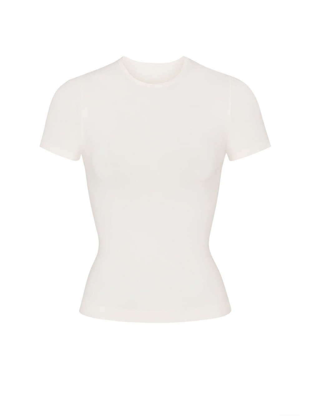 SKIMS Soft Smoothing Seamless Tshirt - Marble White Medium